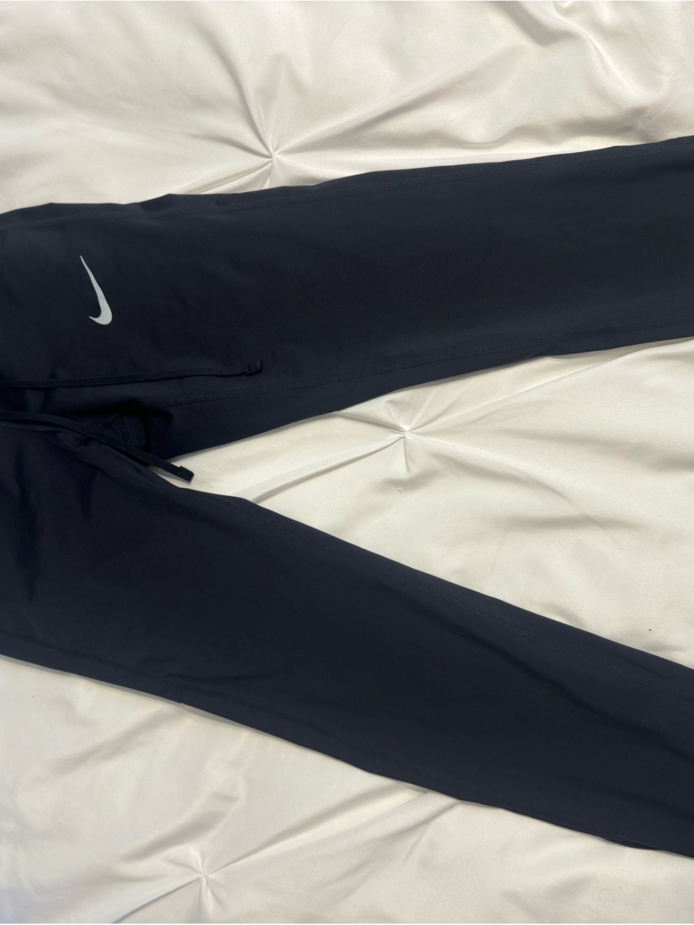 Nike Black Dri-FIT Performance Leggings with White Logo